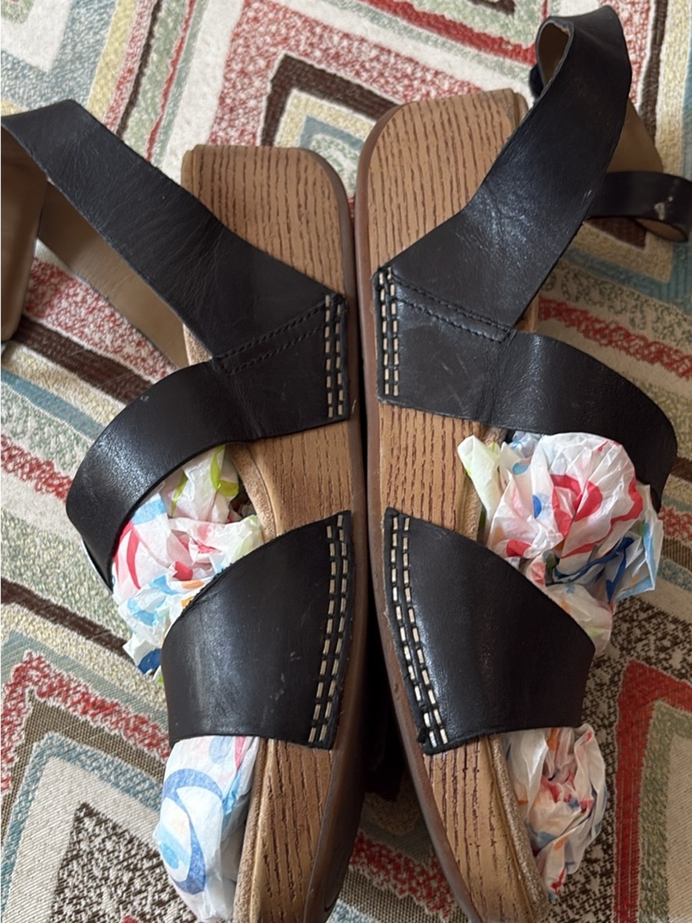 Dansko Black Leather Buckle Wedge Sandals EU 41 - Picture 6 of 8